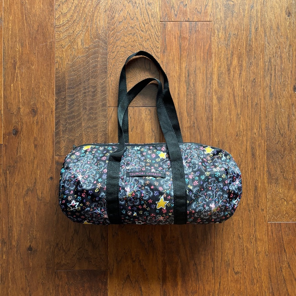 Tsumori Chisato Black Duffle Bag Floral Star Pattern | J-Fashion/Decora - Picture 8 of 8